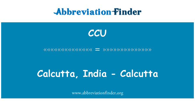 CCU: Kalkita, Zend - Calcutta