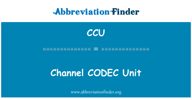 CCU: 通道編解碼單元