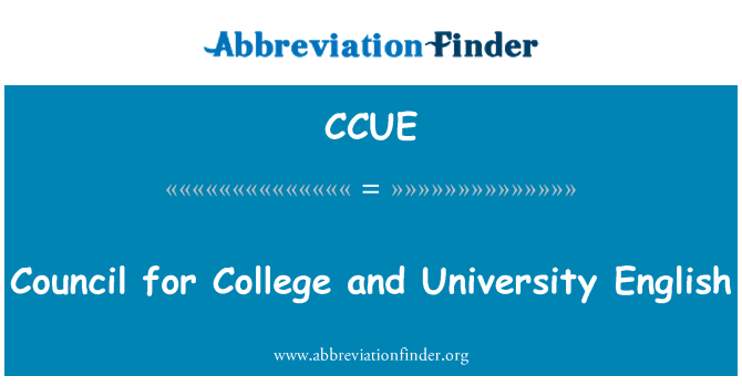 CCUE: Rådet for College og University engelsk