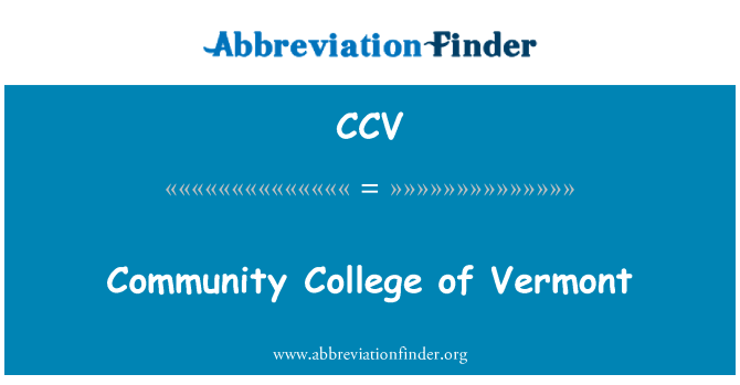 CCV: Community College of Vermont