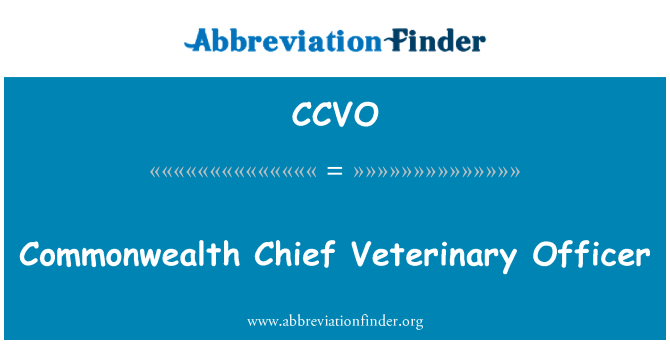 CCVO: Veterinär-Geschäftsführer Commonwealth