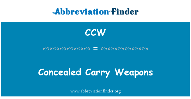 CCW: Armi tagħmel moħbija