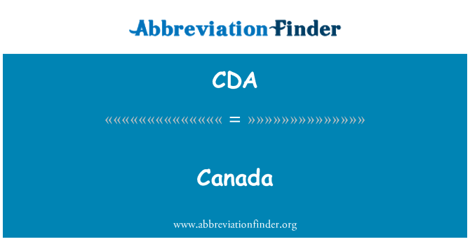 CDA: Canada