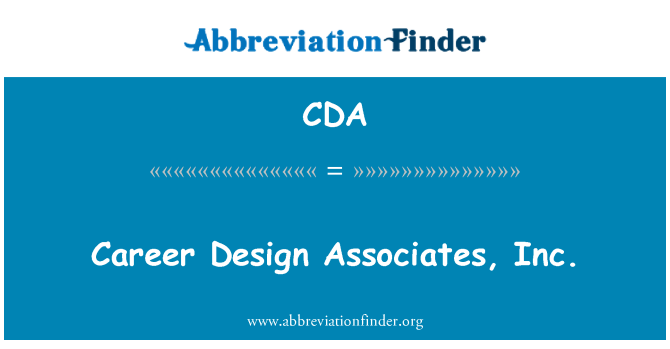 CDA: Career Design Associates, Inc.