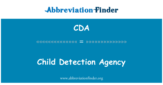 CDA: Agencia de detección de niños