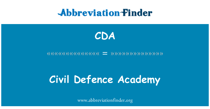CDA: Civil Defence Academy