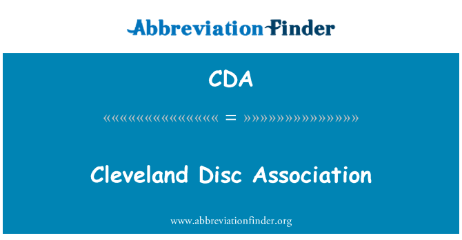 CDA: Cleveland Disc Asosiasi
