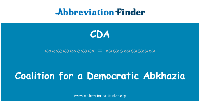 CDA: Koalíció a demokratikus Abházia