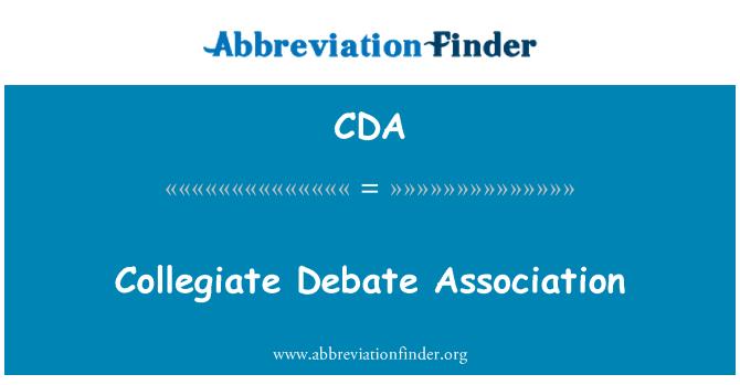 CDA: Collegiate Debate Association