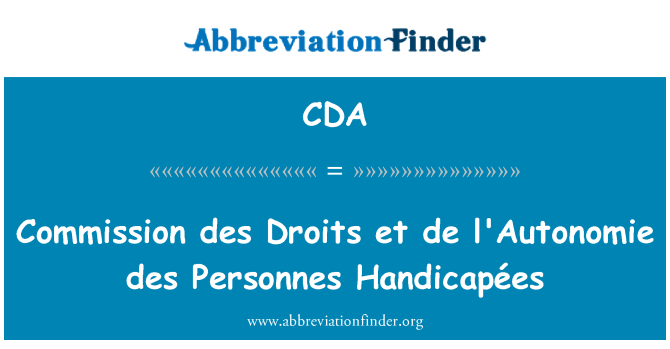 CDA: Kummissjoni des Droits et de l'Autonomie des Personnes Handicapées
