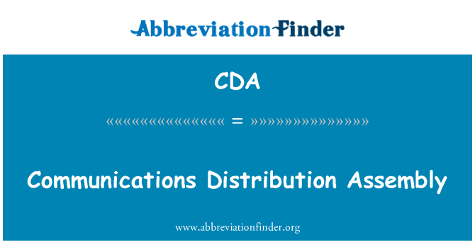 CDA: Communication Distribution Assemblée