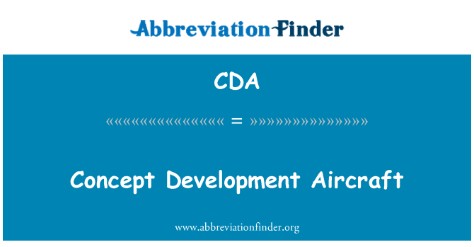 CDA: Concept Development Aircraft