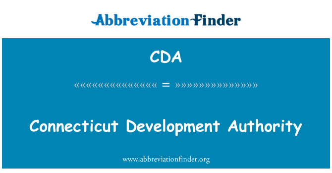 CDA: Connecticut Development Authority