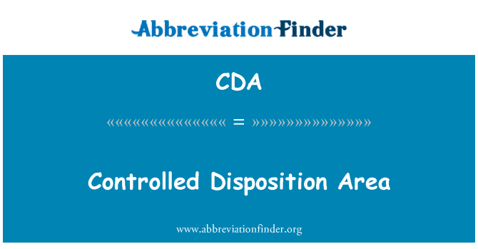 CDA: المنطقة التي تسيطر عليها التصرف