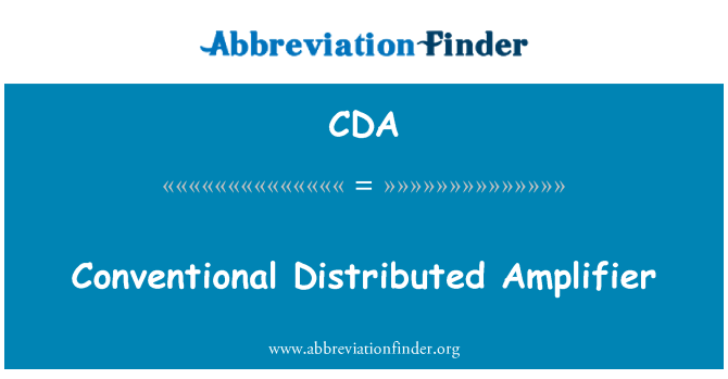 CDA: Conventional Distributed Amplifier