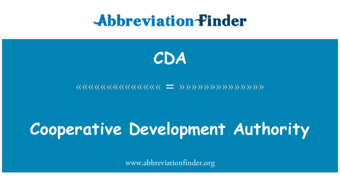 CDA: Cooperative Development Authority