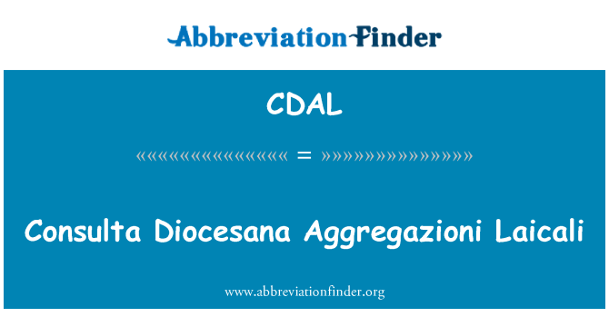 CDAL: Consulta Diocesana Aggregazioni Laicali