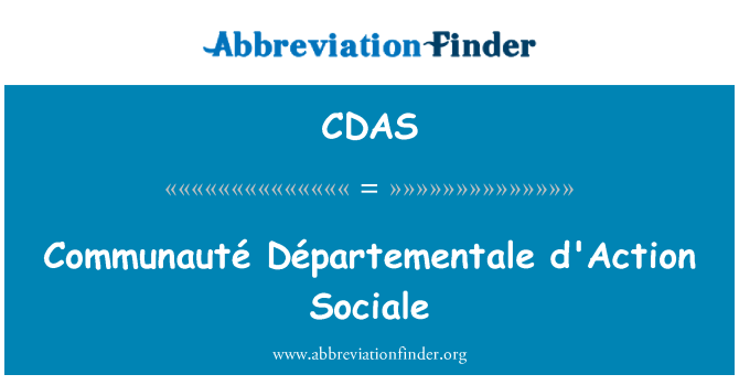 CDAS: 플라이 Départementale d'Action Sociale