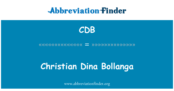 CDB: Christian Dina Bollanga
