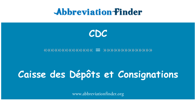 CDC: Caisse des Dépôts et depozitní