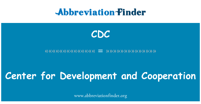 CDC: Center for Development and Cooperation