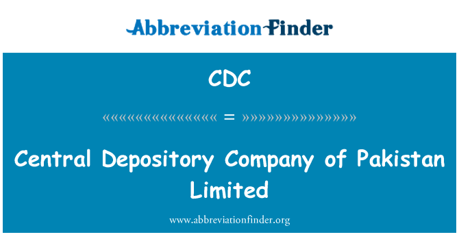 CDC: Central Depository Company of Pakistan Limited