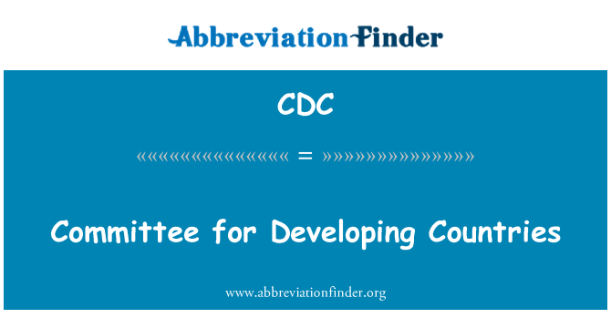 CDC: Committee for Developing Countries