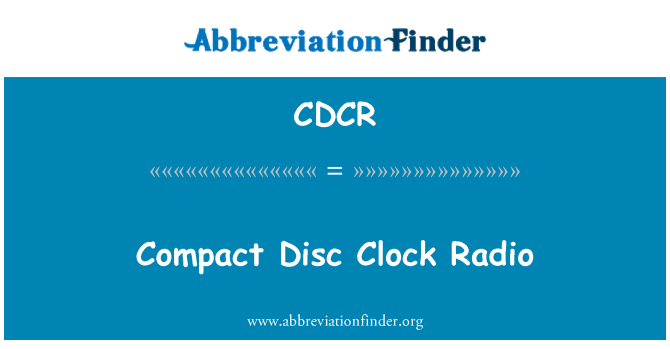 CDCR: Kompaktní disk radiobudík