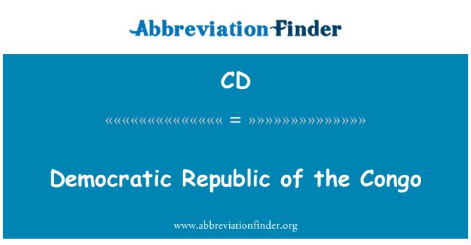 CD: Democratic Republic of the Congo