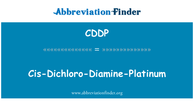 CDDP: SNS dichlor diamin Platinum