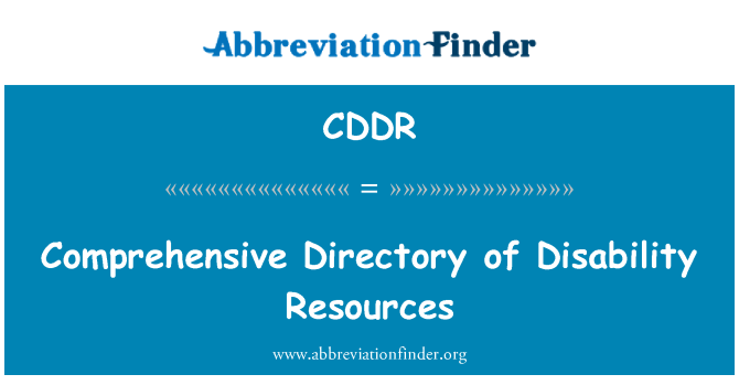 CDDR: Omfattende bibliotek af handicap ressourcer