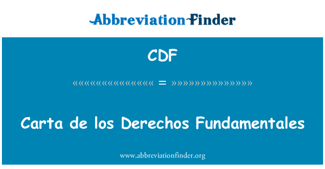 CDF: כרטא דה לוס Derechos Fundamentales