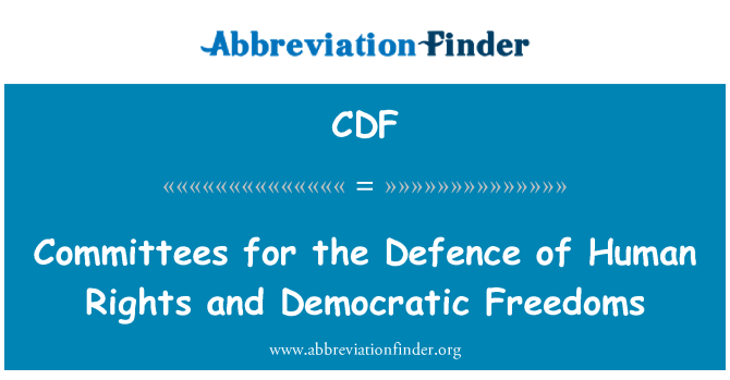 CDF: Komiteju cilvēktiesību un demokrātisko brīvību aizstāvībai