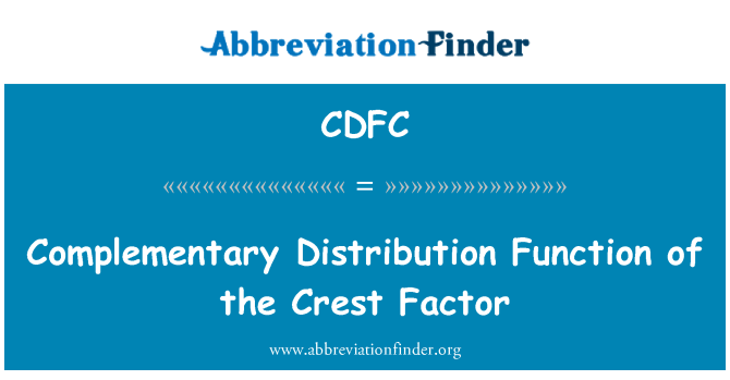 CDFC: Komplementární distribuční funkci činitel výkyvu