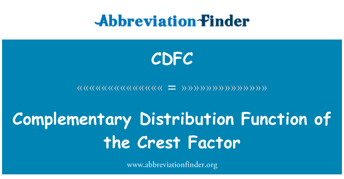 CDFC: Kompletterande fördelningsfunktionen av Toppfaktorn