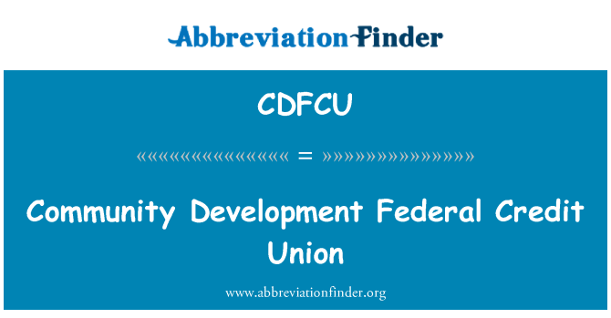 CDFCU: Comunidade de desenvolvimento Federal Credit Union