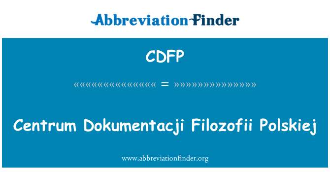 CDFP: 椎体 Dokumentacji Filozofii 国旗