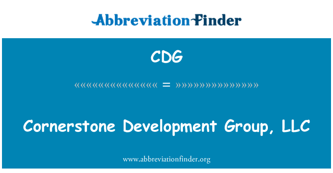 CDG: Cornerstone Development Group, LLC