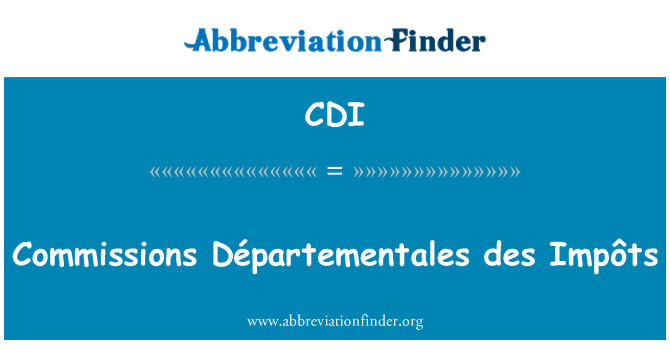 CDI: Provize Départementales des Impôts