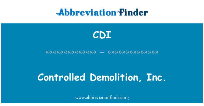 CDI: Řízené demolice, Inc.