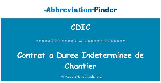 CDIC: 合同從 Duree Indeterminee de