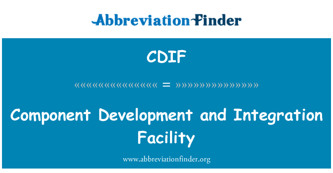 CDIF: Компонент развития и Фонд интеграции