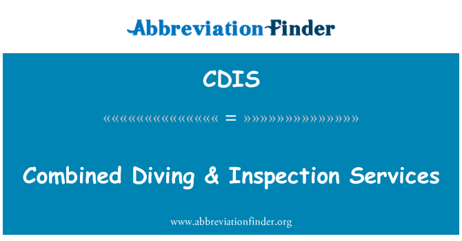 CDIS: Gabungan menyelam & Layanan inspeksi