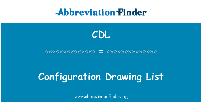 CDL: پیکربندی لیست نقاشی