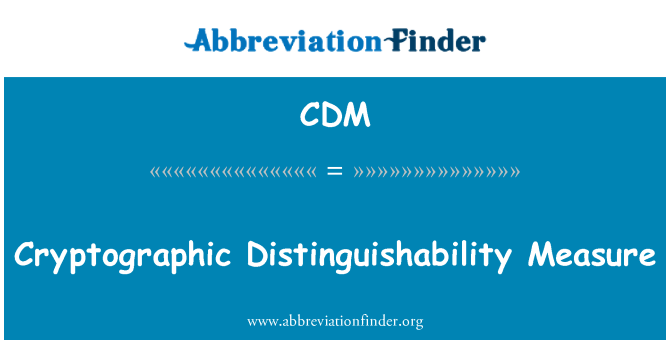CDM: Krüptograafilise Distinguishability meede