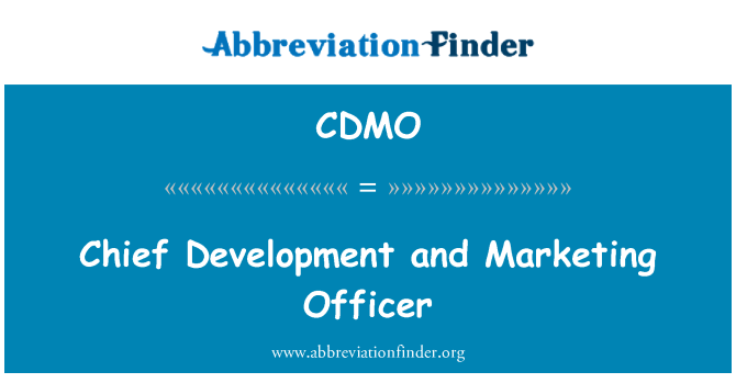 CDMO: קצין שיווק ופיתוח צ'יף