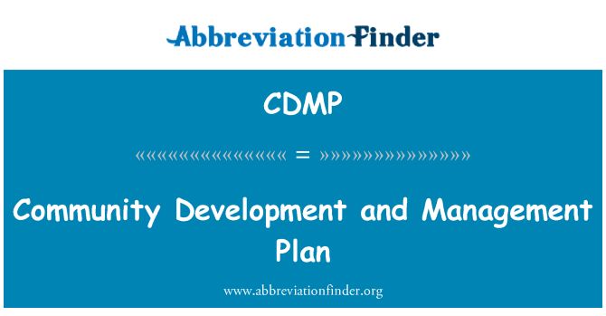 CDMP: Kominote devlòpman Et Gestion Plan