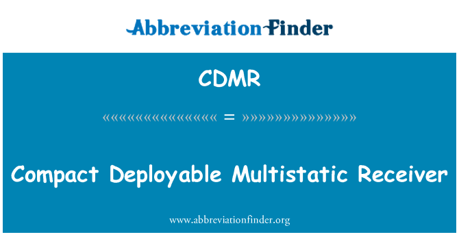 CDMR: Kontra Destinataire Être Multistatic