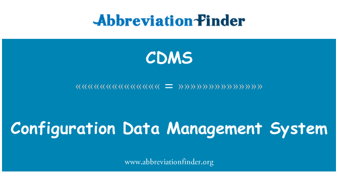 CDMS: Sistem za upravljanje konfiguracije