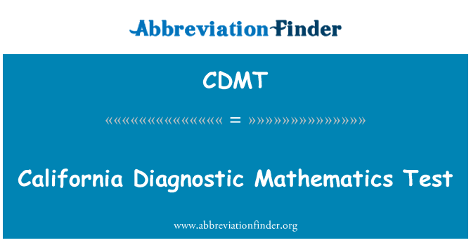 CDMT: California Diagnose Mathematik Test